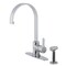 Gourmetier Continental Single-Handle Kitchen Faucet W/Brass Sprayer, Chrome LS8711CTLBS - alternate 1